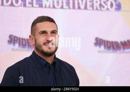 Madrid, Spanien. 30. Mai 2023. Jorge Resurrección alias Koke besucht die Premiere von „Spider-man: Cruzando El Multiverso“ (Spider-man: Gegenüber der Spider-Verse) im Callao-Kino in Madrid. Kredit: SOPA Images Limited/Alamy Live News Stockfoto