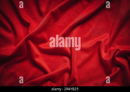 Faltigen Stoff Textur. Nahaufnahme von weichen Baumwolltuch werden als Hintergrund verwendet. Stockfoto