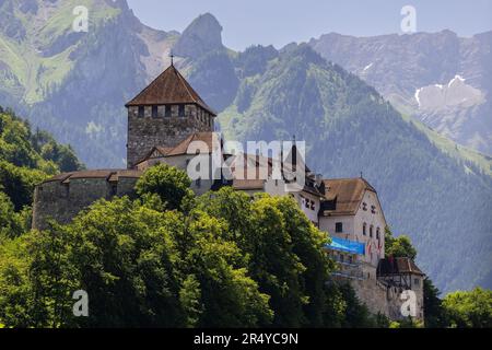 Schloss Vaduz (Schloss Vaduz), Residenz des Fürsten von Liechtenstein, Vaduz, Liechtenstein Stockfoto