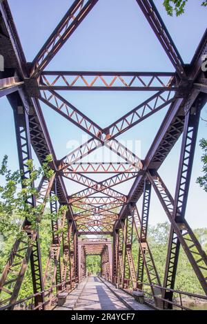 Blick auf die Springtown-Brücke Stockfoto