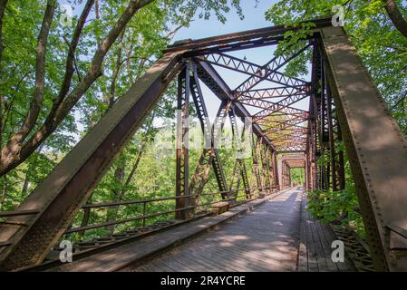 Blick auf die Springtown-Brücke Stockfoto