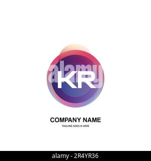 Ursprüngliches Logo mit Vektor für farbige Kreisvorlage Stock Vektor