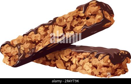 Eine Mahlzeit mit Schokoladendesserts, Süßigkeiten Stock Vektor