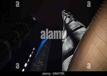 Shanghai Tower, eines der höchsten Gebäude der Welt Stockfoto