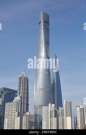 Shanghai Tower, eines der höchsten Gebäude der Welt Stockfoto