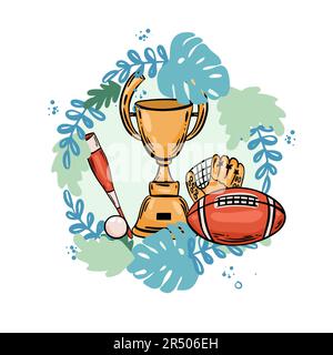 Buchstabe Q Rugby-Logo mit beweglichem Rugby-Ballsymbol. Vektorvorlage Für Rugby Sports Logotype-Symbol, Stock Vektor