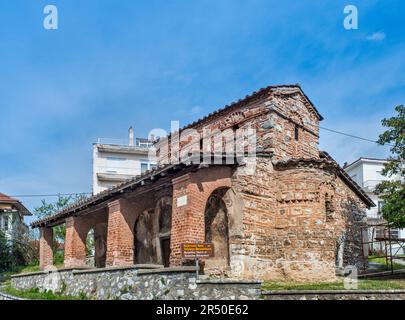 Byzantinische Kirche Taxiarchis Mitropoleos (Taxiarch der Metropolis), Kastorien, Westmazedonien, Griechenland Stockfoto