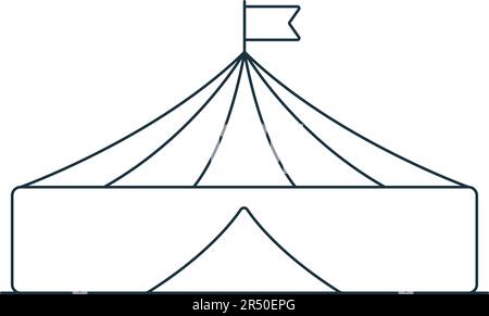 Zirkussymbol. Einfarbiges einfaches Schild aus der Unterhaltungskollektion. Circus Symbol für Logo, Vorlagen, Webdesign und Infografiken. Stock Vektor