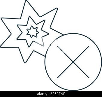 Symbol "Verboten". Einfarbiges einfaches Schild aus der Freedom Collection. Symbol „Verboten“ für Logo, Vorlagen, Webdesign und Infografiken. Stock Vektor