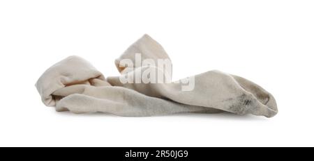 Ein Paar schmutzige Socken auf weißem Hintergrund Stockfoto