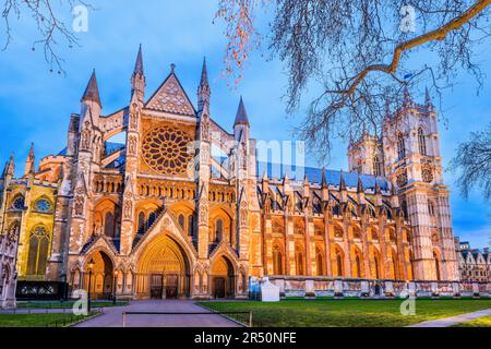 London, Vereinigtes Königreich. Westminster Abbey in der Stadt Westminster, London. Stockfoto
