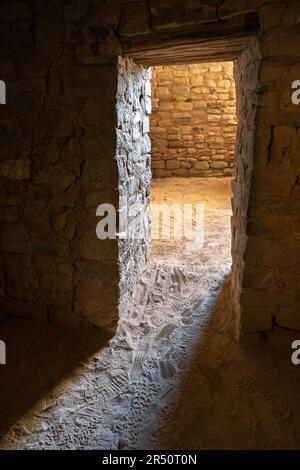 Die Azteken sind die Ruinen des Nationaldenkmals im Nordwesten von New Mexico Stockfoto