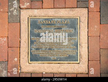 Historische Innenstadt von Santa Fe in New Mexico Stockfoto