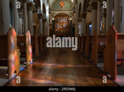 Die Basilika Frances von Assisi, Santa Fe, New Mexico Stockfoto