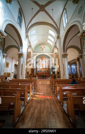 Die Basilika Frances von Assisi, Santa Fe, New Mexico Stockfoto