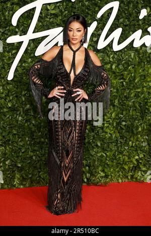 London, Großbritannien. 02. Dezember 2019. Nicole Scherzinger nimmt an den Fashion Awards 2019 in der Royal Albert Hall in London, England, Teil. (Foto: Fred Duval/SOPA Images/Sipa USA) Guthaben: SIPA USA/Alamy Live News Stockfoto