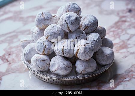 Mandel-Marzipan-Kekse Stockfoto