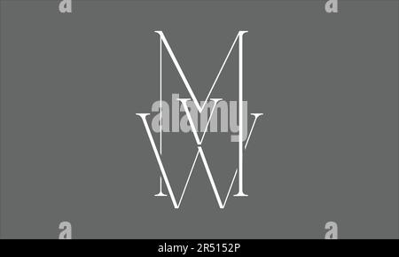 MW WM M W ursprüngliches Letter Vector Logo-Design Stock Vektor