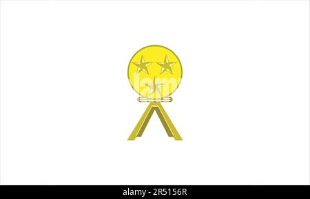 3D-Rendering einer Medaille auf weißem Hintergrund Stock Vektor