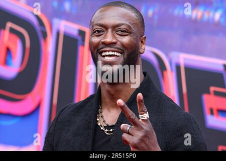 Westwood, Usa. 30. Mai 2023. WESTWOOD, LOS ANGELES, KALIFORNIEN, USA - MAI 30: Der amerikanische Schauspieler Aldis Hodge trifft am 30. Mai 2023 im Regency Village Theater in Westwood, Los Angeles, Kalifornien, USA auf der Weltpremiere von Sony Pictures Animation „Spider-man: Gegenüber der Spider Verse“ ein. (Foto: Xavier Collin/Image Press Agency) Kredit: Image Press Agency/Alamy Live News Stockfoto