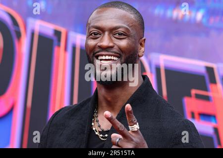 Westwood, Usa. 30. Mai 2023. WESTWOOD, LOS ANGELES, KALIFORNIEN, USA - MAI 30: Der amerikanische Schauspieler Aldis Hodge trifft am 30. Mai 2023 im Regency Village Theater in Westwood, Los Angeles, Kalifornien, USA auf der Weltpremiere von Sony Pictures Animation „Spider-man: Gegenüber der Spider Verse“ ein. (Foto: Xavier Collin/Image Press Agency) Kredit: Image Press Agency/Alamy Live News Stockfoto