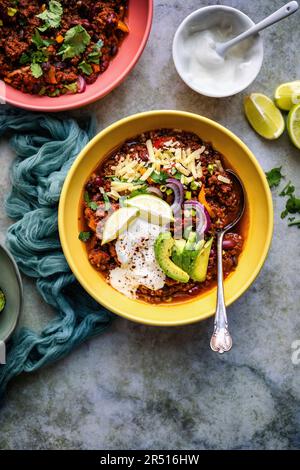 Slow Cooker Chili con Carne Stockfoto