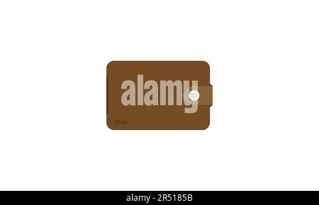 Ledertasche isoliert auf Weiß Stock Vektor