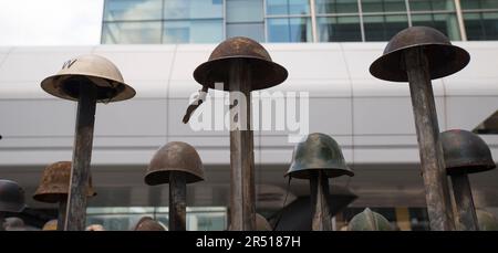 Die Installation der verlorenen Soldaten von Mark Humphrey zum 1. Weltkrieg Stockfoto