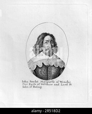 John Paulet, 5. Marquess von Winchester von Wenceslaus Hollar, Ätzen, Mitte des 17. Jahrhunderts Stockfoto