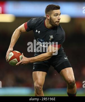 Dateifoto von 18-11-2017 von Wales Rhys Webb. Rhys Webb ist der neueste Spieler in Wales, der seinen Rücktritt vom Test Rugby vor der Weltmeisterschaft bekannt gibt. Ausgabedatum: Mittwoch, 31. Mai 2023. Stockfoto