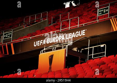 Budapest, Ungarn. 30. Mai 2023. Allgemeiner Überblick über das Stadion Fußball/Fußball : UEFA Europa League Finale 2023 Budapest Sevilla FC MD-1 Trainingssitzung in der Puskas Arena in Budapest, Ungarn . Kredit: Mutsu Kawamori/AFLO/Alamy Live News Stockfoto