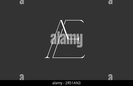 AE EA A E ursprüngliches Letter Vector Logo-Design Stock Vektor