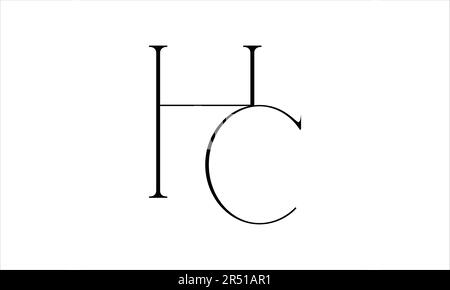 HC CH H C ursprüngliches Letter Vector Logo-Design Stock Vektor