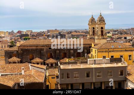 Atemberaubende Aussicht auf Catania, Sizilien, Italien. Stockfoto