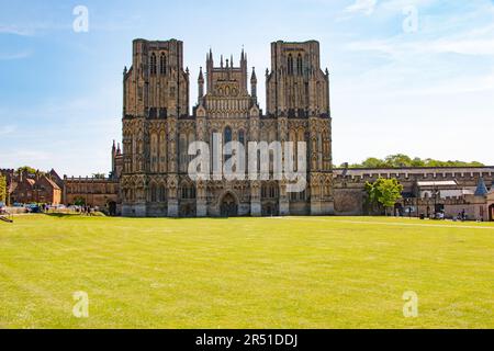 Atemberaubende Wells Cathedral, Wells, Somerset Stockfoto