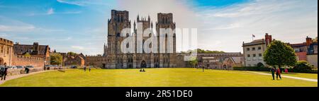 Atemberaubende Wells Cathedral, Wells, Somerset Stockfoto