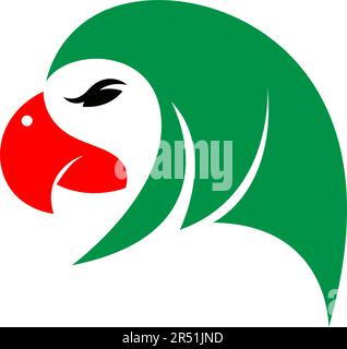 Abbildung des Papagei-Logo-Symbols Stock Vektor