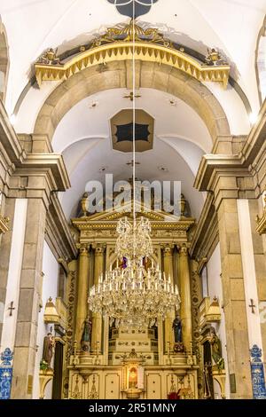 Porto, Portugal - 21. Februar 2023: Architektur in der Santa Catarina Kapelle. Das Mittelalter ist eine Attraktion Stockfoto