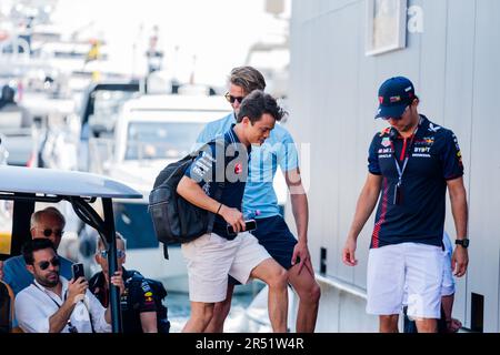 Monte-Carlo, Monaco, Circuit de Monaco, 28. Mai 2023: Sergio Perez, Redbull F1 Fahrer, Während des Formel-1-Grand Prix von Monaco Stockfoto