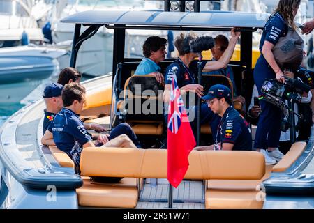 Monte-Carlo, Monaco, Circuit de Monaco, 28. Mai 2023: Sergio Perez, Redbull F1 Fahrer, Während des Formel-1-Grand Prix von Monaco Stockfoto
