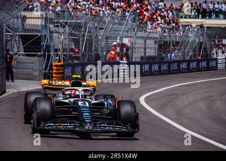 Monte-Carlo, Monaco, Circuit de Monaco, 27. Mai 2023: Lando Norris, McLaren F1-Fahrer, Während des Formel-1-Grand Prix von Monaco Stockfoto