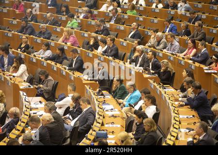 Brüssel, Belgien. 31. Mai 2023. Abbildung zeigt eine Plenartagung des Europäischen Parlaments am Mittwoch, den 31. Mai 2023 in Brüssel. BELGA FOTO HATIM KAGHAT Kredit: Belga News Agency/Alamy Live News Stockfoto