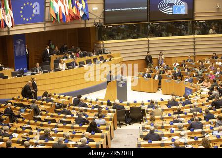 Brüssel, Belgien. 31. Mai 2023. Abbildung zeigt eine Plenartagung des Europäischen Parlaments am Mittwoch, den 31. Mai 2023 in Brüssel. BELGA FOTO HATIM KAGHAT Kredit: Belga News Agency/Alamy Live News Stockfoto