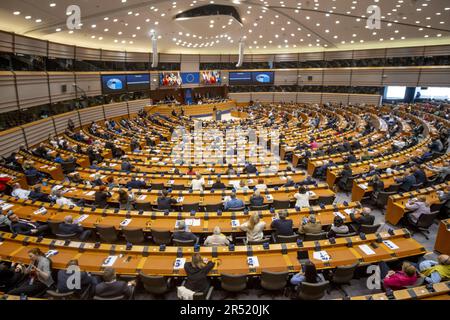 Brüssel, Belgien. 31. Mai 2023. Abbildung zeigt eine Plenartagung des Europäischen Parlaments am Mittwoch, den 31. Mai 2023 in Brüssel. BELGA FOTO HATIM KAGHAT Kredit: Belga News Agency/Alamy Live News Stockfoto