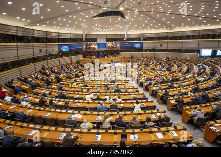 Brüssel, Belgien. 31. Mai 2023. Abbildung zeigt eine Plenartagung des Europäischen Parlaments am Mittwoch, den 31. Mai 2023 in Brüssel. BELGA FOTO HATIM KAGHAT Kredit: Belga News Agency/Alamy Live News Stockfoto