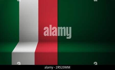 3D Hintergrund mit italienischer Flagge. Ein Element der Auswirkung für den Verwendungszweck, den Sie daraus machen möchten. Stock Vektor