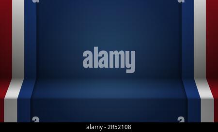 3D Hintergrund mit Flagge der Niederlande. Ein Element der Auswirkung für den Verwendungszweck, den Sie daraus machen möchten. Stock Vektor