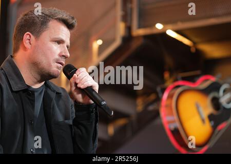 Madrid, Spanien. 31. Mai 2023. Die Sängerin Dani Martín nimmt an der Präsentation von El Camino in Madrid Teil. Kredit: SOPA Images Limited/Alamy Live News Stockfoto