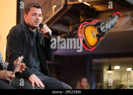 Madrid, Spanien. 31. Mai 2023. Die Sängerin Dani Martín nimmt an der Präsentation von El Camino in Madrid Teil. Kredit: SOPA Images Limited/Alamy Live News Stockfoto