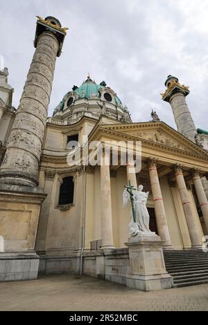 Die Karlskirche (Karlskirche) in Wien Stockfoto